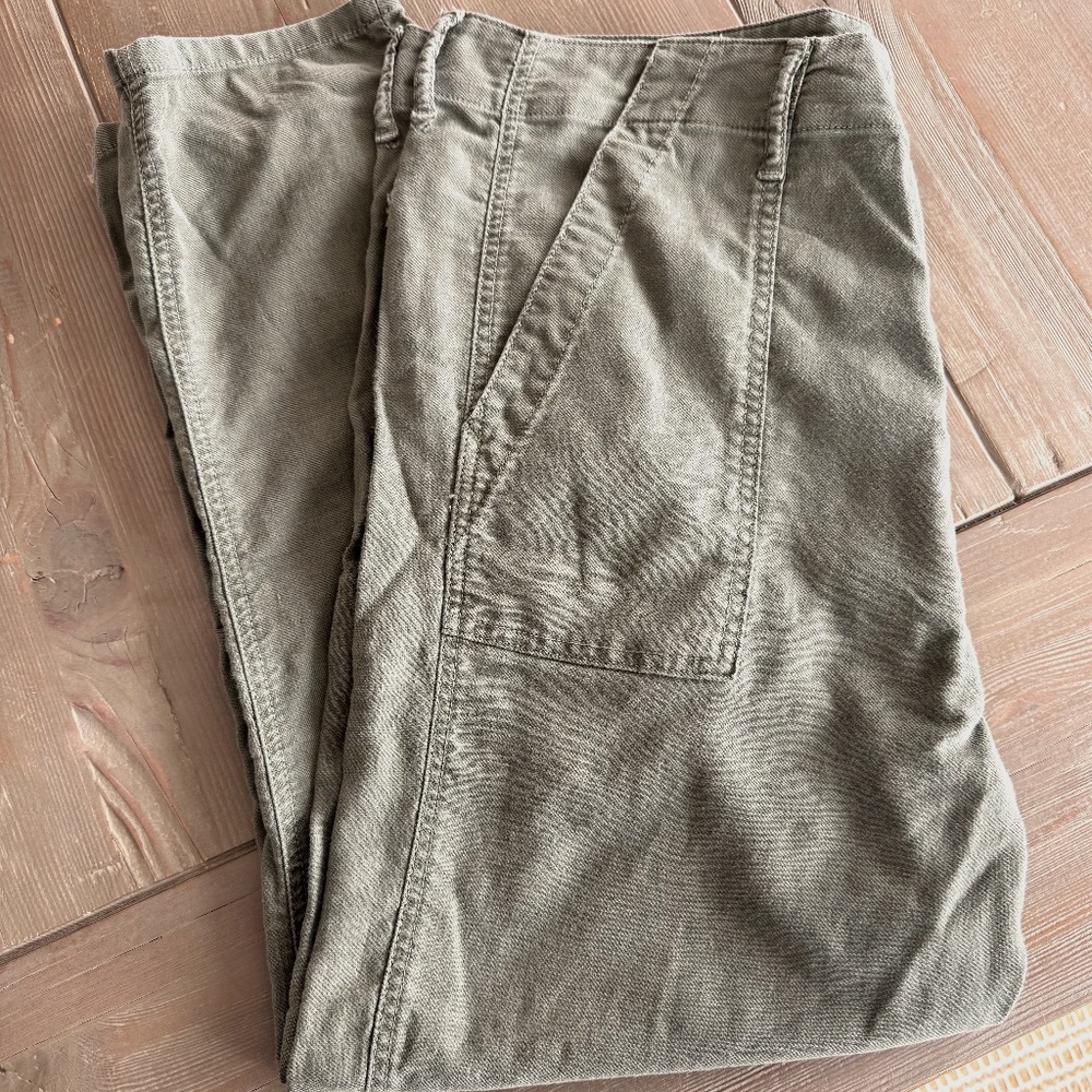The GREAT The Slouch Armies Pant in Olive Green Size 31